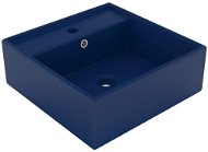 Luxury washbasin overflow square matt dark blue 41x41 cm - Washbasin