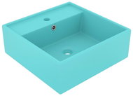 Luxury washbasin overflow square matt light green 41x41 cm - Washbasin