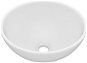 Luxusné umývadlo okrúhle matné biele 32,5 × 14 cm keramické - Umývadlo
