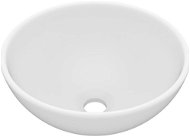 Luxusné umývadlo okrúhle matné biele 32,5 × 14 cm keramické - Umývadlo