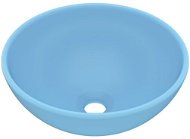 Luxury washbasin round matt light blue 32,5x14 cm ceramic - Washbasin