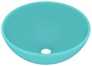 Luxury washbasin round matt light green 32,5x14cm ceramic - Washbasin