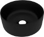 Luxusné umývadlo okrúhle matné čierne 40 × 15 cm keramické - Umývadlo