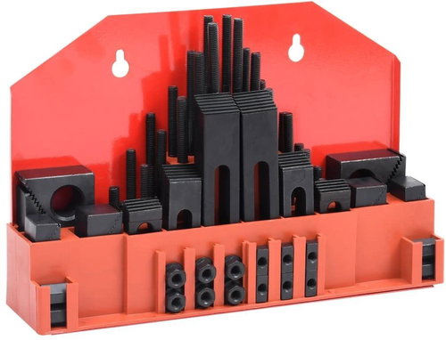58-piece clamping set steel T-slot M8 - Lathe Accessories - Main image