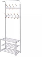 Clothes rack with shoe rack 68x32x182,5 cm white - Rack