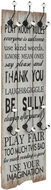 Wall coat rack THANK YOU with 6 hooks 120 × 40 cm - Coat Hanger