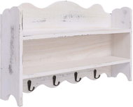 Wall hanger white 50 × 10 × 30 cm wood - Coat Hanger