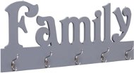 Nástenný vešiak FAMILY sivý 74 × 29,5 cm - Vešiak