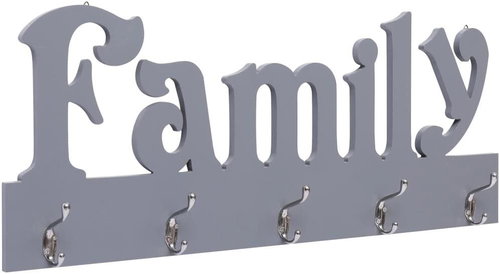 Wall hanger FAMILY grey 74 × 29,5 cm - Coat Hanger - Main image