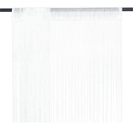 Šnúrkové záclony, 2 ks, 100x250 cm, biele - Záves