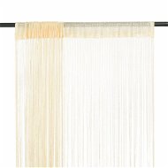 String curtains 2 pcs 140 × 250 cm cream - Drape