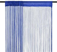String curtains, 2 pcs, 100x250 cm, blue - Drape