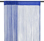 String curtains, 2 pcs, 140x250 cm, blue - Drape