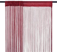 String curtains, 2 pcs, 100x250 cm, burgundy - Drape