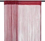 String curtains, 2 pcs, 140x250 cm, burgundy - Drape