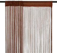 Povrázkové záclony, 2 ks, 100 × 250 cm, hnedé - Záves