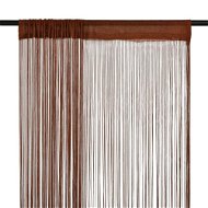 Drape String curtains, 2 pcs, 140x250 cm, brown - Závěs