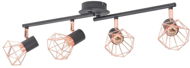 Ceiling Light Ceiling Light with 4 Spotlights, E14, Black and Copper - Stropní světlo