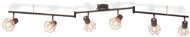 Ceiling Light with 6 Spotlights, E14, Black and Copper - Ceiling Light
