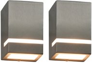 Outdoor wall lights 2 pcs 35 W silver rectangular - Wall Lamp