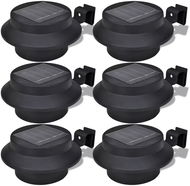 Solar luminaire for fences and gutters - 6 pcs - black - Garden Lighting