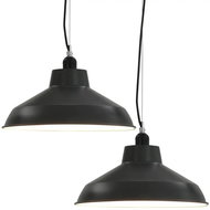 Suspension Lamps 2 pcs Grey Round E27 - Ceiling Light