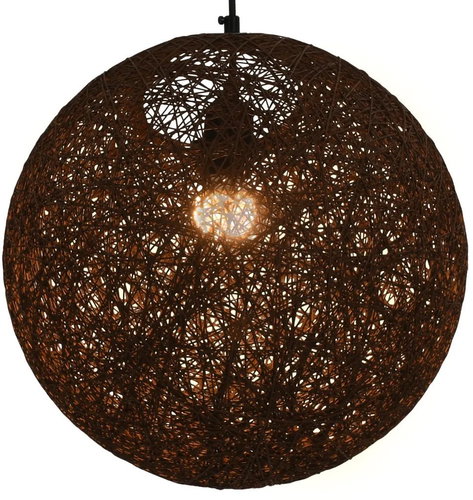 Suspension Ceiling Light Brown Spherical 45cm E27 - Ceiling Light - Main image