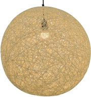 Pendant Light, Cream Spherical 55cm E27 - Ceiling Light