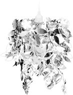 Suspension Ceiling Light with Glittering Leaves, 21,5 × 30cm, Silver - Ceiling Light