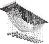 Ceiling Light White Ceiling Light with Crystal Trimmings, for 8 G9 Bulbs, 29cm - Stropní světlo