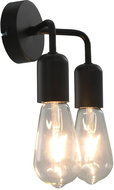 Wall Light with Incandescent Bulbs 2 W Black E27 - Wall Lamp