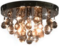Ceiling Light with Smokey Beads Black Round G9 - Ceiling Light