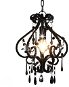 Ceiling Light Ceiling Lamp with Beads Black Round E14 - Stropní světlo