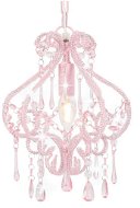 Ceiling Light with Beads, Pink, Round E14 - Ceiling Light