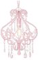 Stropné svietidlo Stropné svietidlo s korálkami ružové okrúhle E14 - Stropní světlo