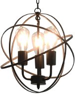 Suspension Light Black Spherical 3 × E27 Bulbs - Ceiling Light