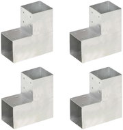 Trámová spojka 4 ks ve tvaru L pozinkovaný kov 101 x 101 mm - Spojka