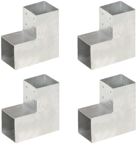 Trámová spojka 4 ks ve tvaru L pozinkovaný kov 101 x 101 mm - Spojka - Main image