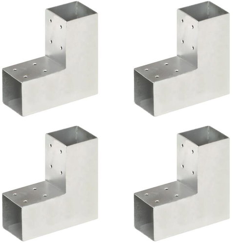 Trámová spojka 4 ks ve tvaru L pozinkovaný kov 71 x 71 mm - Spojka - Main image