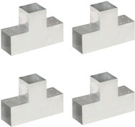 Trámová spojka 4 ks ve tvaru T pozinkovaný kov 101 x 101 mm - Spojka