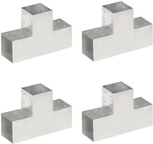 Trámová spojka 4 ks ve tvaru T pozinkovaný kov 101 x 101 mm - Spojka - Main image