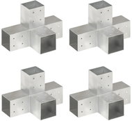 Trámová spojka 4 ks ve tvaru X pozinkovaný kov 81 x 81 mm - Spojka