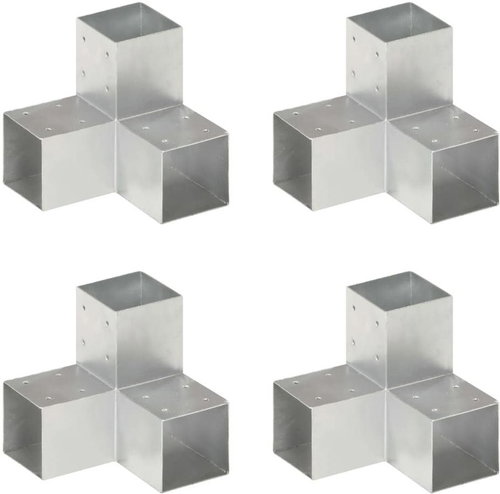 Trámová spojka 4 ks ve tvaru Y pozinkovaný kov 91 x 91 mm - Spojka - Main image