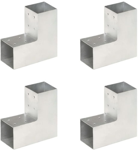 Trámová spojka 4 ks ve tvaru L pozinkovaný kov 81 x 81 mm - Spojka - Main image