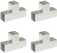 Trámová spojka 4 ks ve tvaru T pozinkovaný kov 91 x 91 mm - Spojka