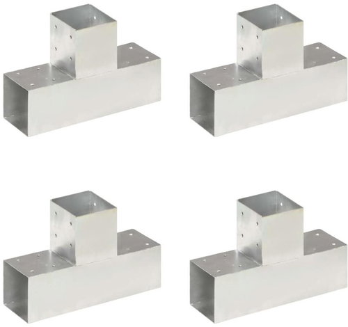 Trámová spojka 4 ks ve tvaru T pozinkovaný kov 91 x 91 mm - Spojka - Main image