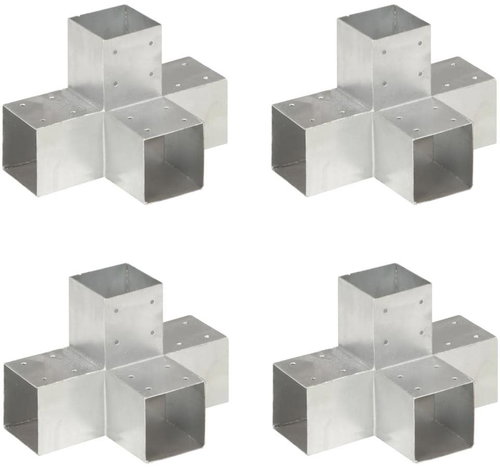 Trámová spojka 4 ks ve tvaru X pozinkovaný kov 91 x 91 mm - Spojka - Main image