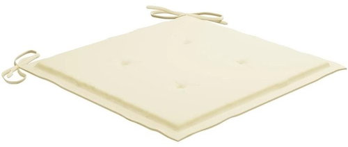Podušky na zahradní židle 6 ks krémové 40 x 40 x 4 cm textil - Polstr - Main image