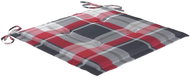 Podušky na zahradní židle 6 ks kárované 40 x 40 x 4 cm textil - Polstr