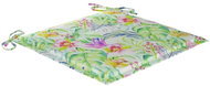 Podušky na zahradní židle 4 ks vzor listů 40 x 40 x 4 cm textil - Polstr